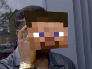 Create meme: minecraft, meme smart nigger, uhc