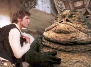 Create meme: Jabba and solo 4 episode, jabba, Jabba the Hutt 1977