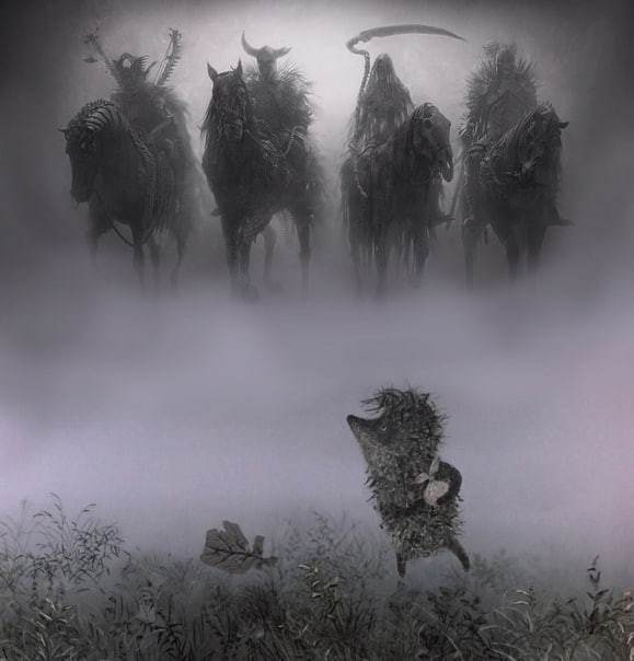 Create meme: The four horsemen of the apocalypse, vasnetsov horsemen of the apocalypse, 4 horsemen of the Apocalypse art