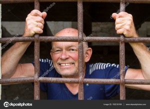 Create meme: prisoners, prison bars, behind bars