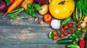Create meme: still life vegetables, vegetables, fruits and vegetables on wooden background