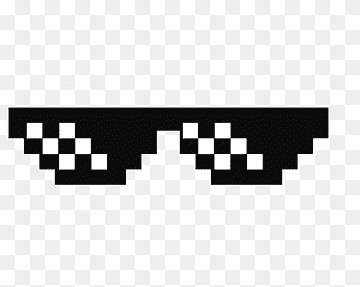 Create meme: glasses mlg, thug life sunglasses, pixel glasses for photoshop