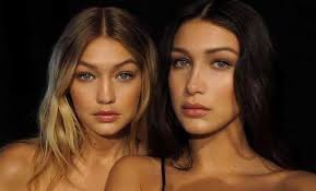 Create meme: Gigi Hadid and Bella Hadid before plastic surgery, the hadid sisters, bella hadid