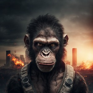Create meme: planet of the apes, monkey