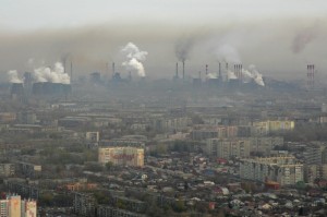 Create meme: emissions, with smokers they fight, polluted air over Moscow