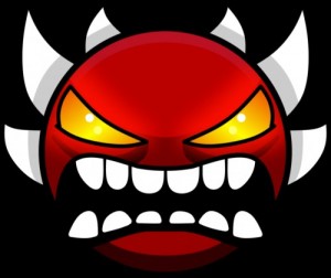 Create meme: Geometry Dash Evil Smile