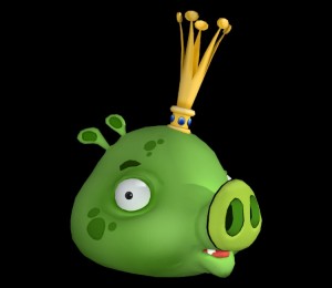 Create meme: king pig angry birds