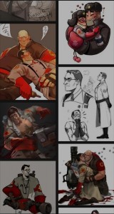 Создать мем: team fortress 2 medic, team fortress 2 медик и хеви, доктор из тим фортресс 2