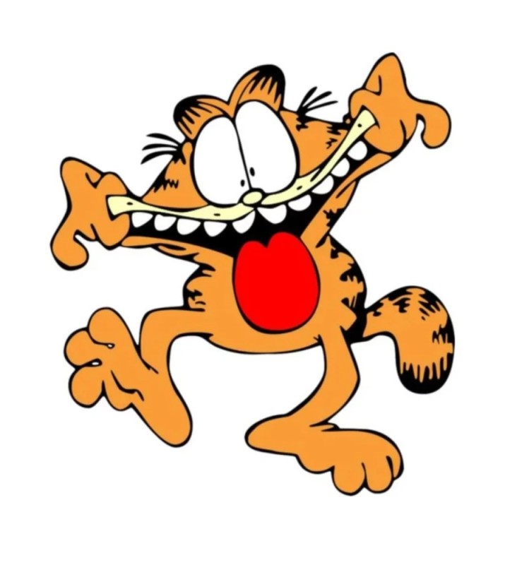 Create meme: Garfield , garfield , The cartoon is laughing
