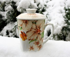 Create meme: mug infuser, winter Cup of tea pictures