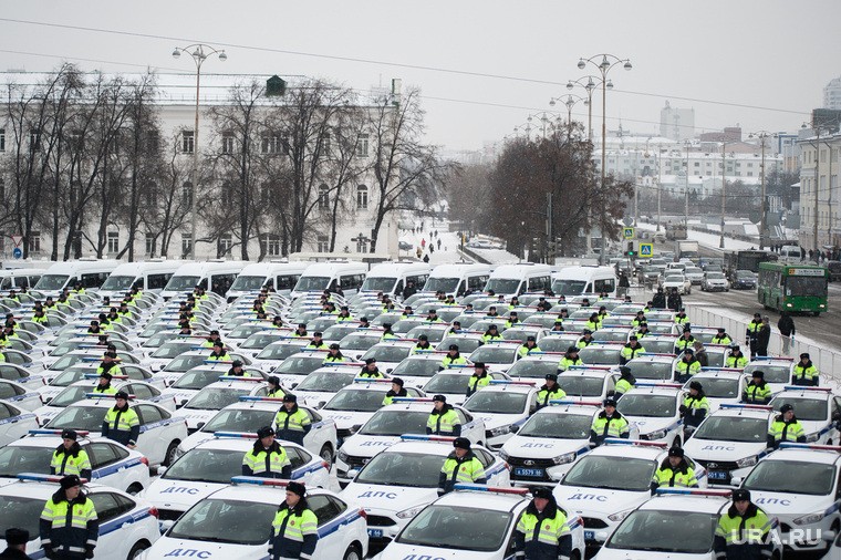 Create meme: a lot of traffic police cars, traffic , traffic police car