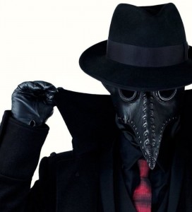 Создать мем: герой в черном костюме и маске, костюм маски, plague doctor