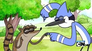 Create meme: Rigby and Mordecai up to something