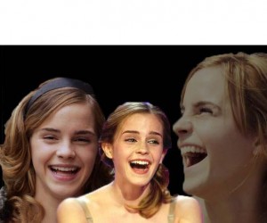 Create meme: Emma Watson, Emma Watson laughs