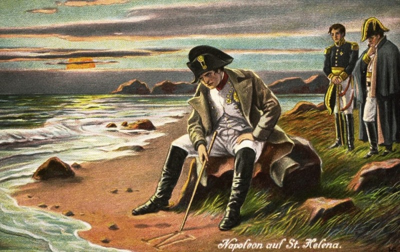 Create meme: Napoleon on St. Helena painting, Napoleon on the island of Saint Helena, Bonaparte Napoleon