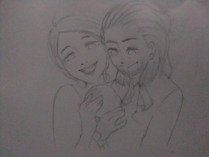 Create meme: the sketch, the drawings of Tarzan and Jane, Kristoff frozen