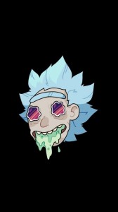 Create meme: Rick and Morty arts, Rick and Morty art on the phone, Wallpaper on the bodies of Rick and Morty