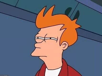 Create meme: futurama fry is suspicious, futurama fry , fry futurama meme