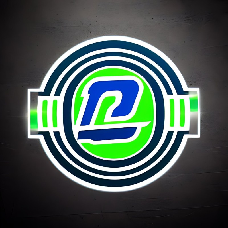 Create meme: a logo, green bay packers neon, logo 