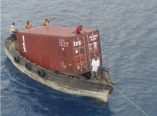 Create meme: container on the boat, sea container transportation, container transportation