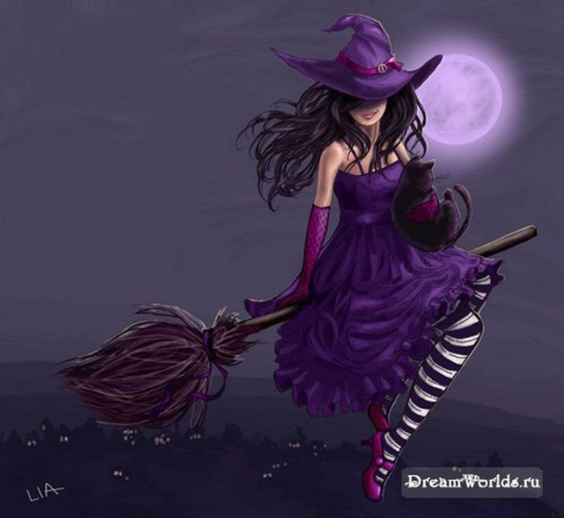 Создать мем: ведьма красивая, ведьмочка с фиолетовыми волосами, ведьма хэллоуин