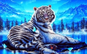 Создать мем: тигр, черный водяной тигр, голубой водяной тигр