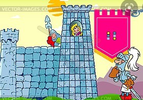 Создать мем: средневековый замок, кликер рыцарь спасает принцессу, замок рыцаря