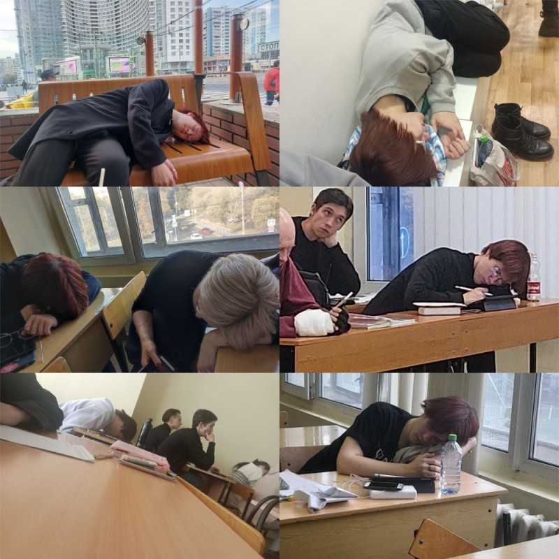 Create meme: school , sleeping on the Desk, student 