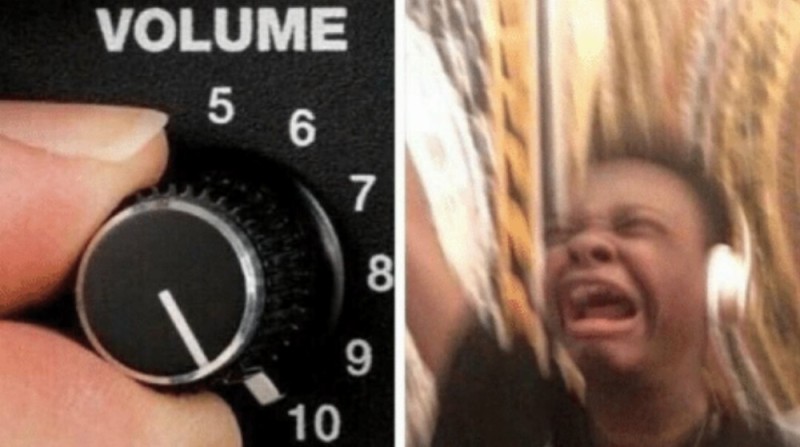 Create meme: meme the volume, the volume , meme of a negro in headphones