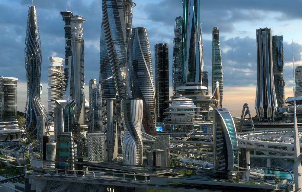 Создать мем: мегаполис будущего, неом город будущего, футуристический город будущего