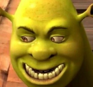 Create meme: stoned Shrek, Shrek