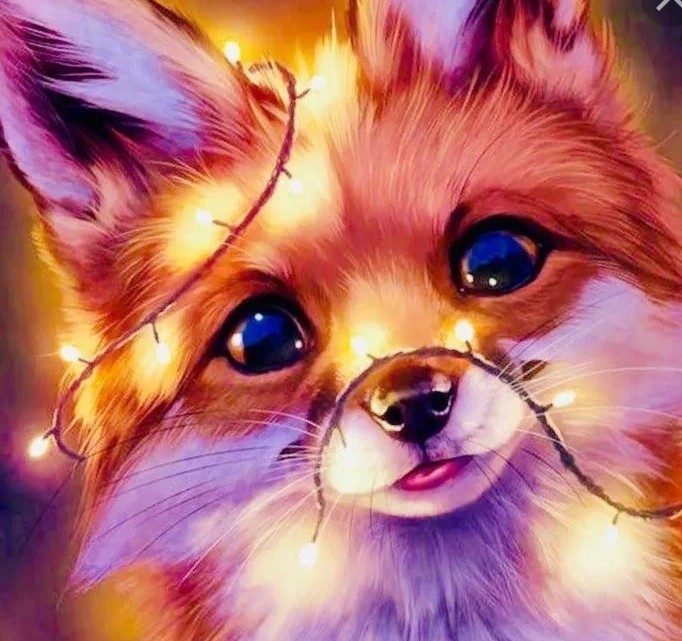 Create meme: fox art cute, cute bright animals, Lisa honey