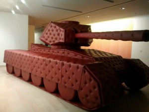 Create meme: cardboard tank