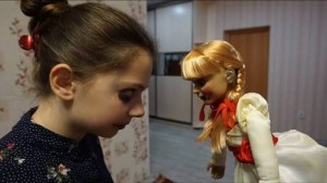 Create meme: the doll Annabelle
