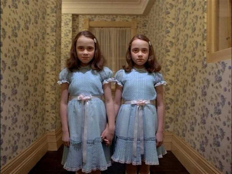 Create meme: The radiance of a twin girl, The shining twins, The radiance of the Grady twins