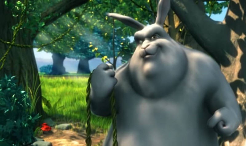 Создать мем: толстый кролик мультфильм, big buck bunny мультфильм, толстый заяц мультфильм