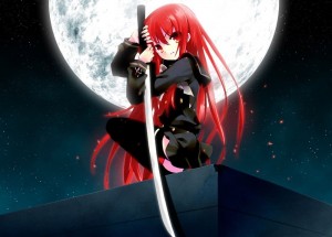 Create meme: anime with katana, anime Wallpaper with a katana, shakugan no shana season 2