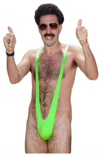 Create meme: borates, mankini Borat, borat swimming trunks