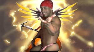 Create meme: ricardo milos in anime, overwatch mercy wings art, Ricardo Milos hachimaki