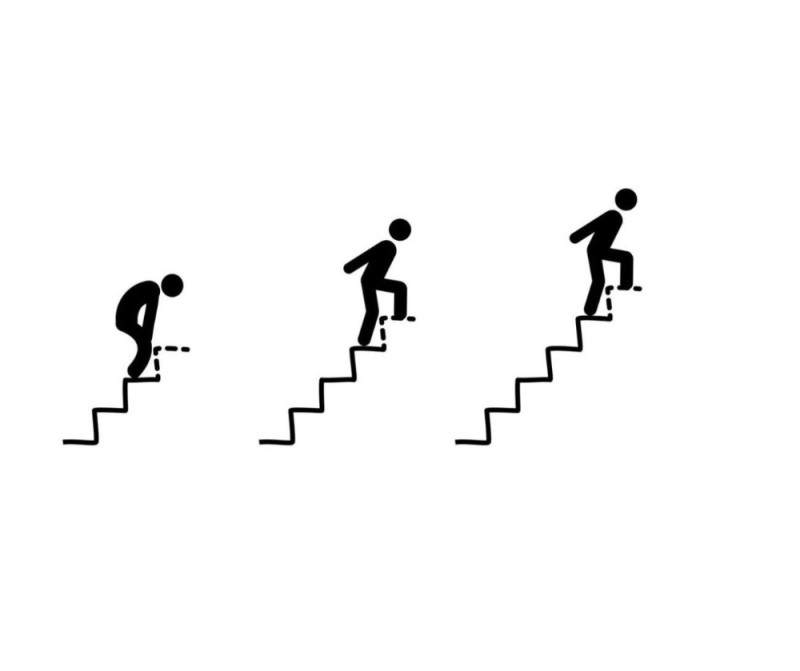Создать мем: лестница успеха, лестница, вниз по лестнице