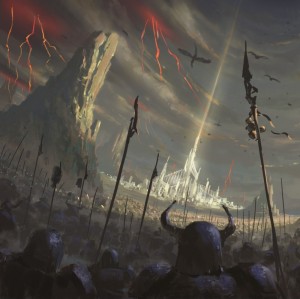 Create meme: fantasy battle, the battlefield art