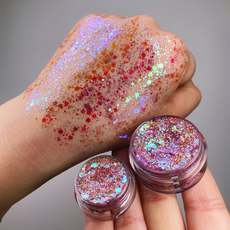 Create meme: glitter for nails, glitter gel, makeup with glitter