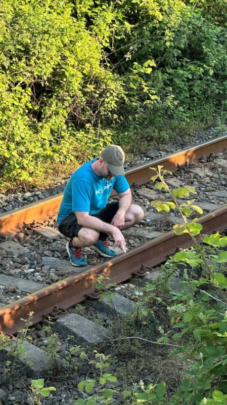 Create meme: railroad , rail journey , shoes 