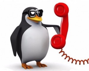 Create meme: penguin calling by phone, text, the penguin with the phone