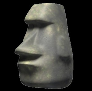 Создать мем: эмодзи моаи, моаи эмодзи флексит, moai statue emoji