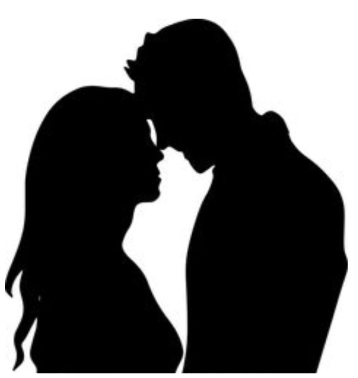 Create meme: silhouette of a couple, silhouette couple in love, silhouette of a couple drawing