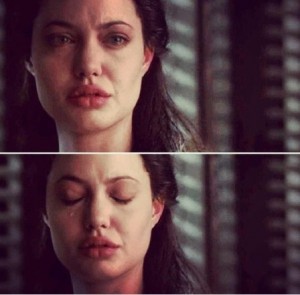 Create meme: angelina jolie, jolie is crying, angelina jolie crying meme