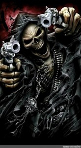 Create meme: the skeleton is cool, angry skeleton, skeleton with a gun