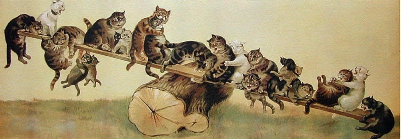 Создать мем: винтажные котики, винтажные котята, винтажные открытки с кошками