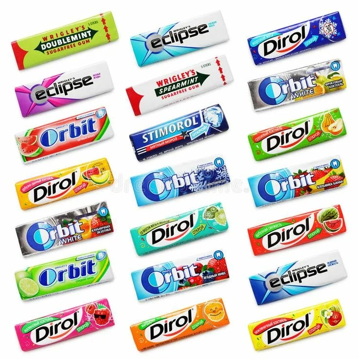 Create meme: dirol gum, mentos chewing gum, gum orbit 